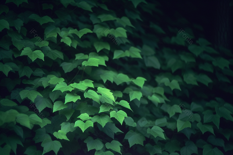 墙边的绿色树叶生机勃勃高清壁纸,高清,摄影图,摄影图片,图片大全,摄影图免费下载